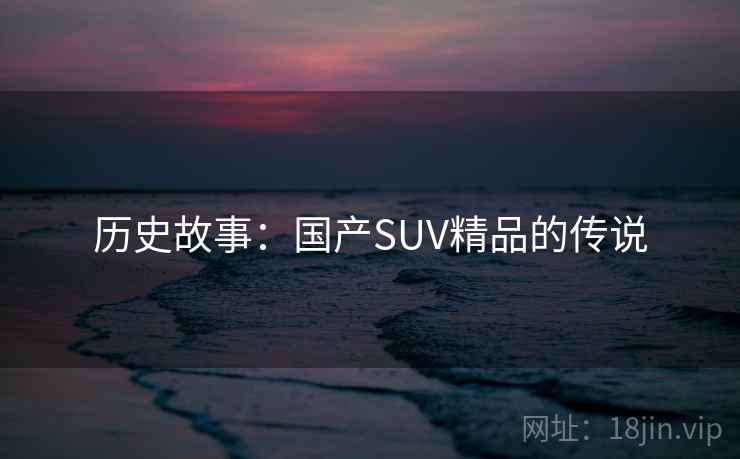 历史故事:国产SUV精品的传说 第2张 历史故事:国产SUV精品的传说 第2张