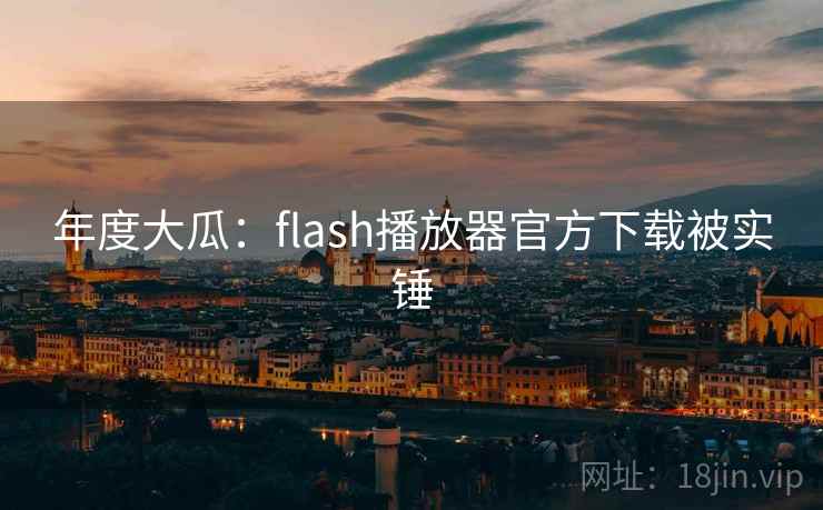 年度大瓜:flash播放器官方下载被实锤 第2张 年度大瓜:flash播放器官方下载被实锤 第2张